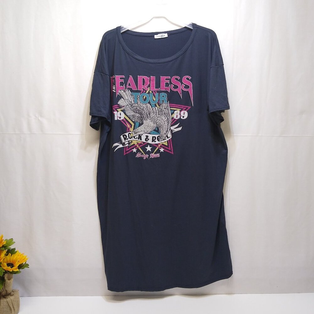 Ruby & Lace Fearless Tour 1989 Rock & Roll Always Hard Nightshirt